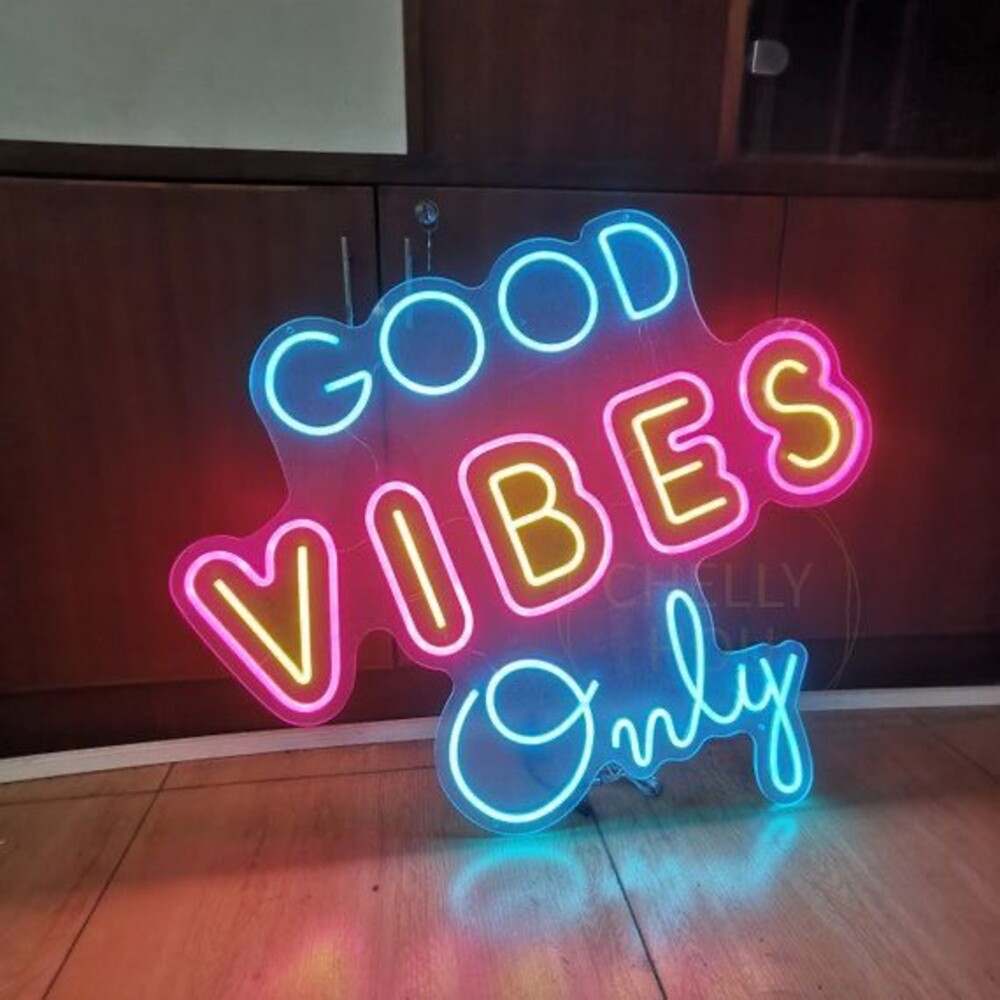 Good Vibes Only Neon Tabela Neuneon