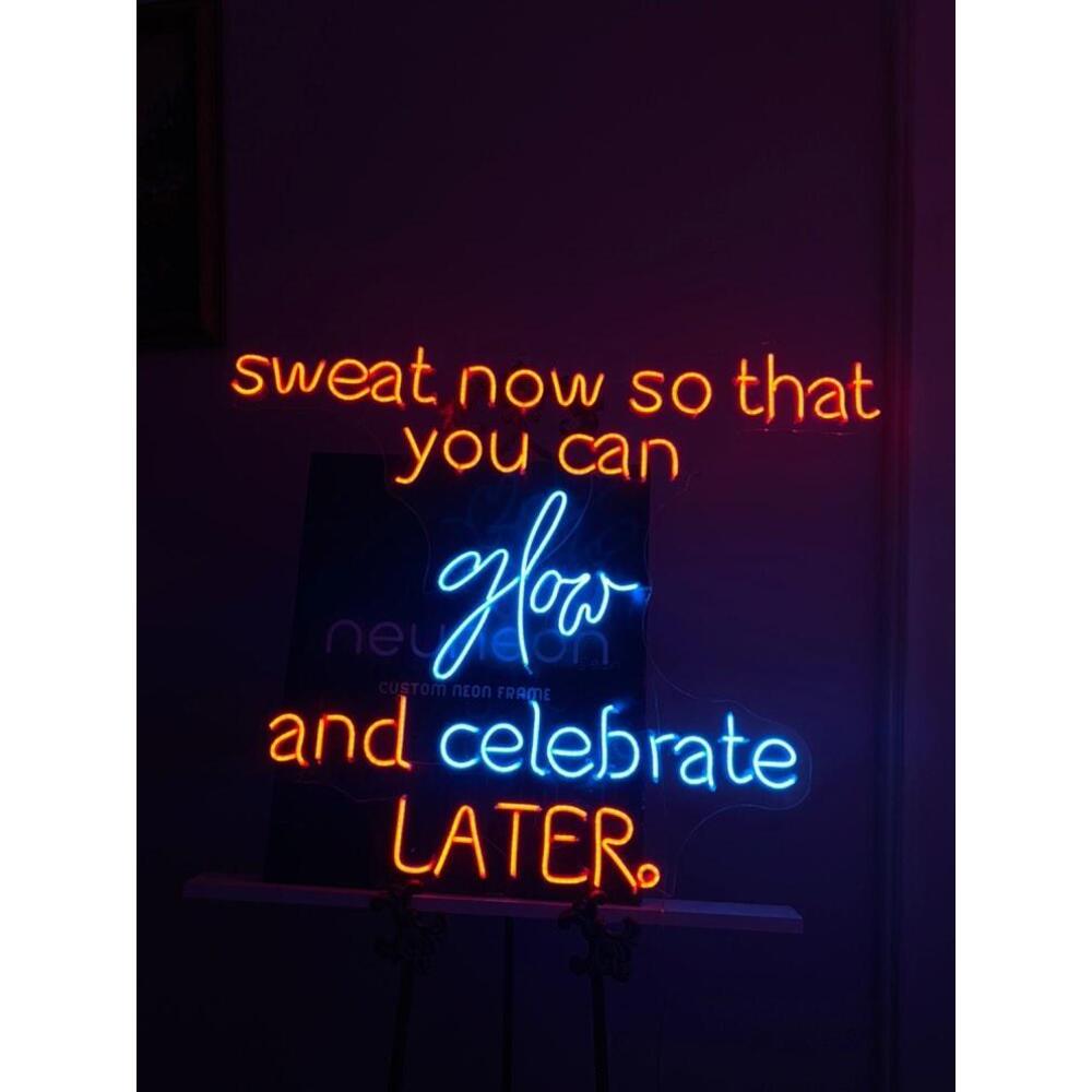 sweat now so that you can celebrate later