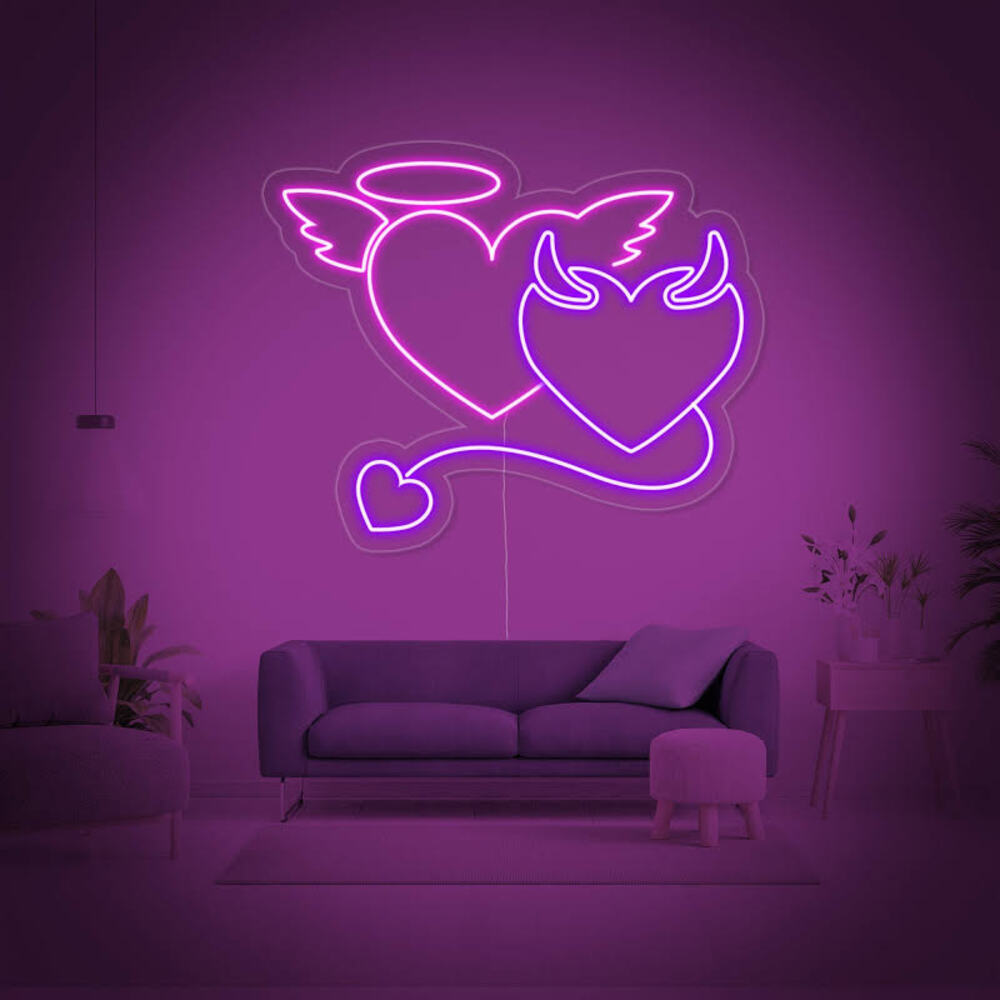 Melek Şeytan Neon Tabela
