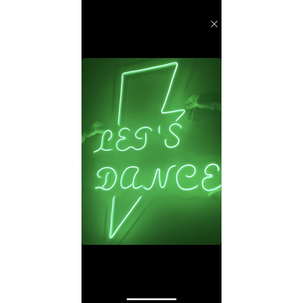 Let's Dance Neon Işıklı Şeffaf Pleksi