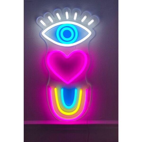 Eye Love You Neon Işıklı Şeffaf Pleksi