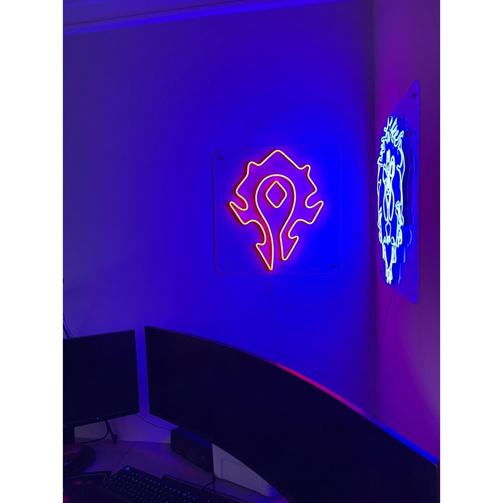Horde Neon Işıklı Şeffaf Pleksi