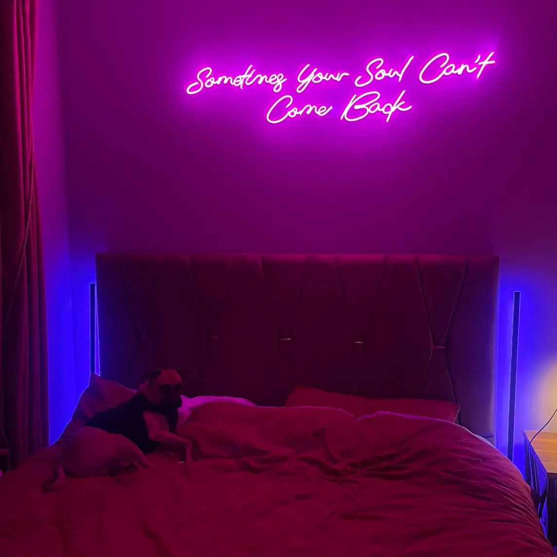 Sometimes Your Soul Can’t Come Back Neon Işıklı Şeffaf Pleks...