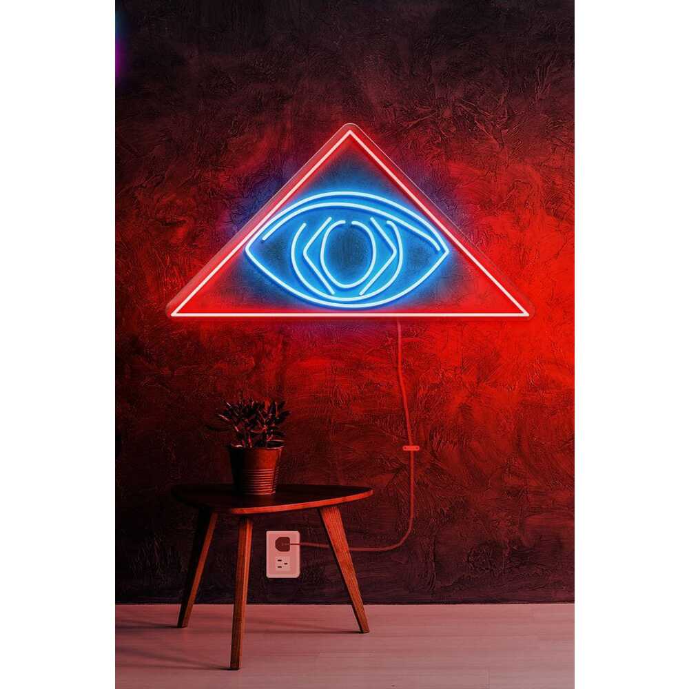 İlluminati Üçgen Göz Neon Tabela