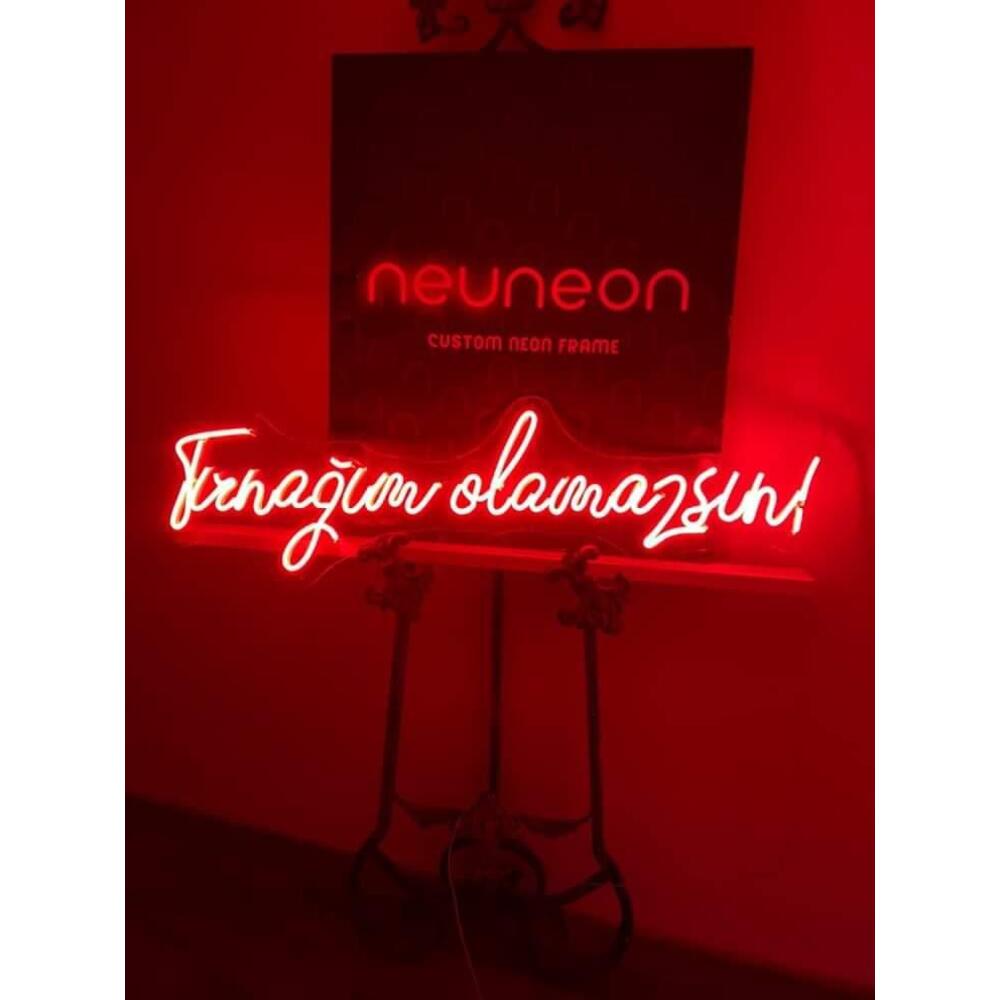tırnağım olamazsın neon tabela