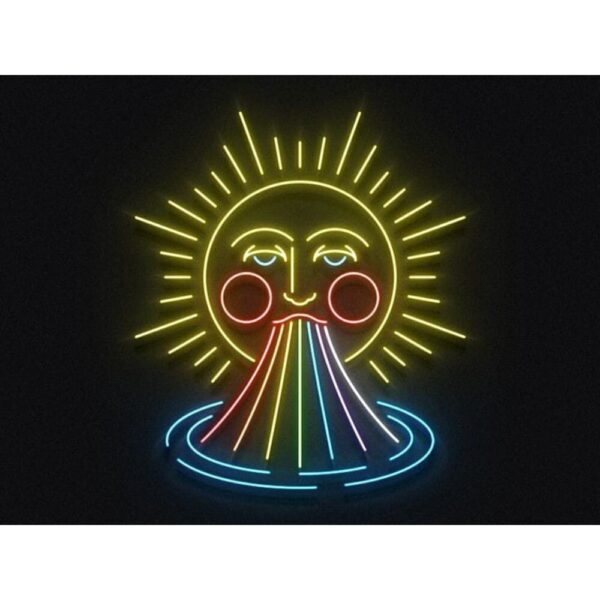 Gökkuşağı ve Güneş Neon Tabela