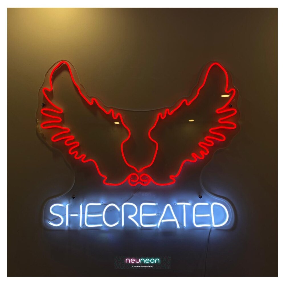 She Created Neon Işıkşı Şeffaf Pleksi