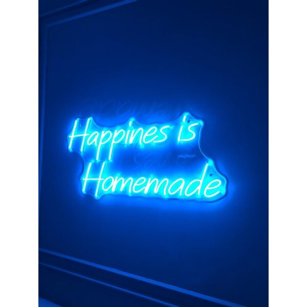 Hapiness is Homemade Neon Işıklı Şeffaf Pleksi