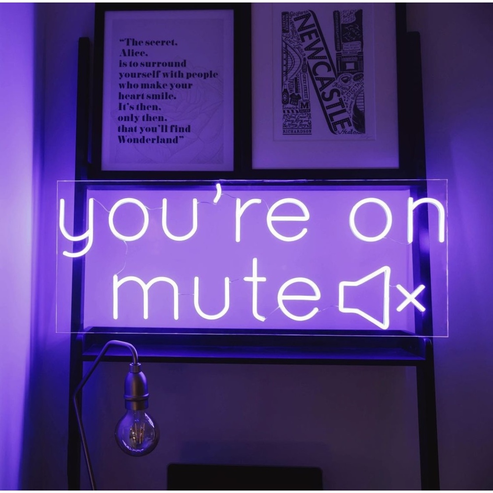 you're on mute neon