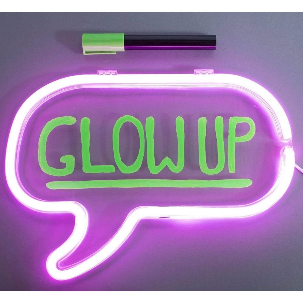 Glow Up Neon Işıklı Şeffaf Pleksi