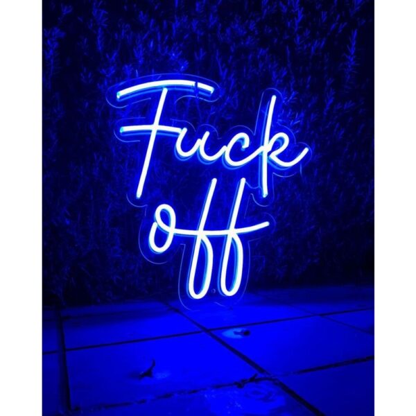 Fuck Off Neon Işıklı Şeffaf Pleksi