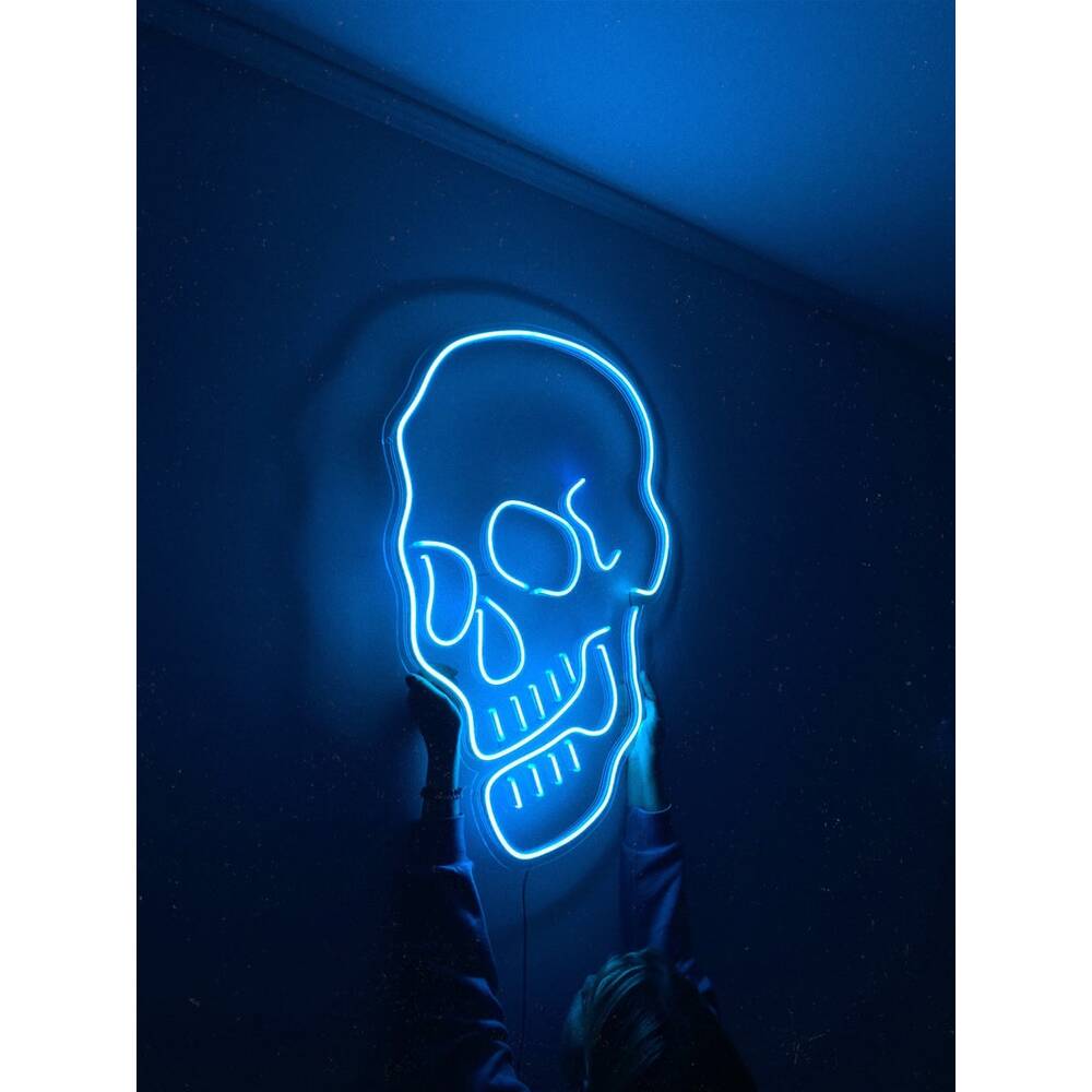 Kuru Kafa Neon Işıklı Şeffaf Pleksi