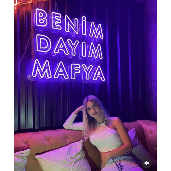 Benim dayım mafya Neon Led Tabela