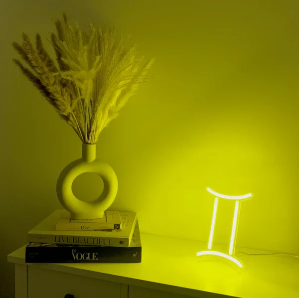İkizler Burcu Masaüstü Neon Led Tabela