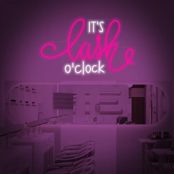 it's lashes o'clock Neon Led Tabela