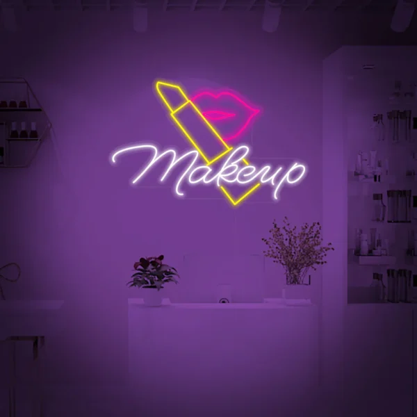 Makeup Lipstick Neon Led Tabela
