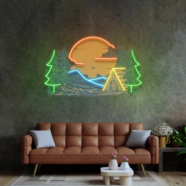 Kış Rahatlaması Neon Art - UV Baskı - Neon Led Tabela
