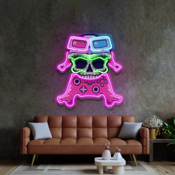 Modern Style Neon Art - UV Baskı - Neon Led Tabela