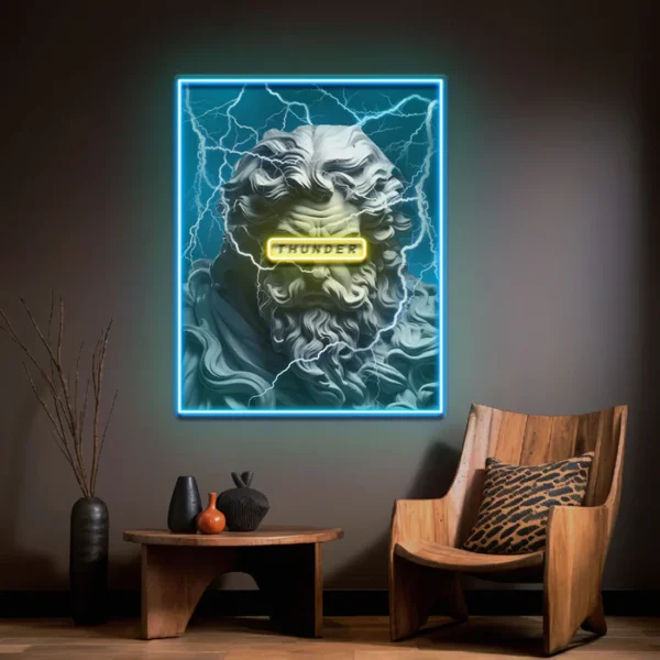 Zeus Collapse Art LED Neon Tabela Pop Art