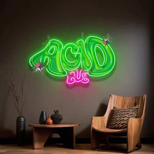 Asit Aşkı Collapse Art LED Neon Tabela Pop Art