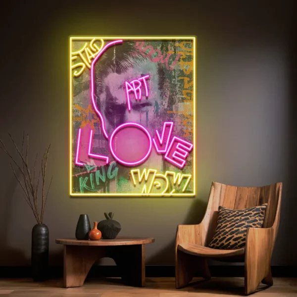 Sanat Kralı Collapse Art LED Neon Tabela Pop Art